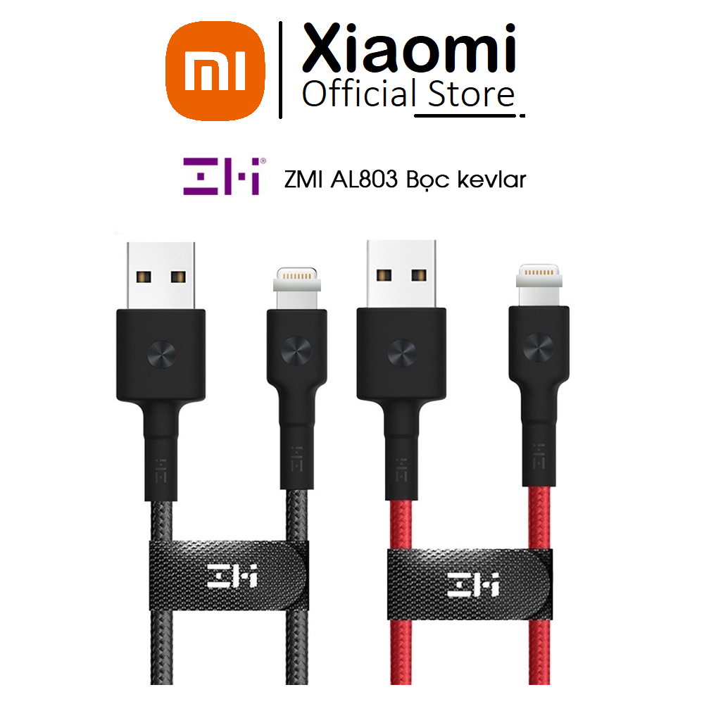 Cáp sạc zmi usb to lightning iphone mfi chống rối al803 ,100cm - chính hãng