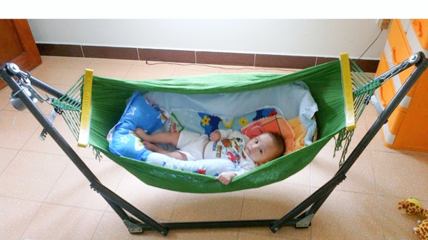 Võng lưới ( CHỈ VÕNG) cán nhựa 2 lớp cho bé cỡ nhỏ