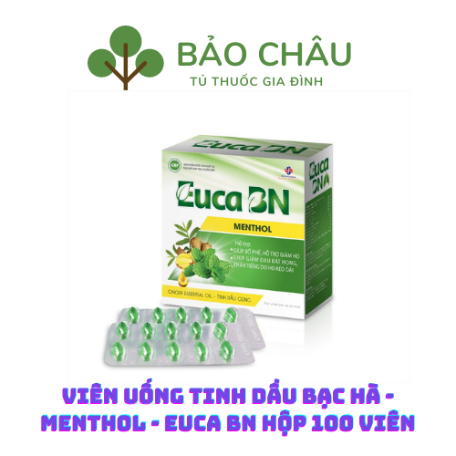 Viên uống tinh dầu bổ phế - giảm ho - long đàm EUCA BN - Hộp 100 viên nang mềm
