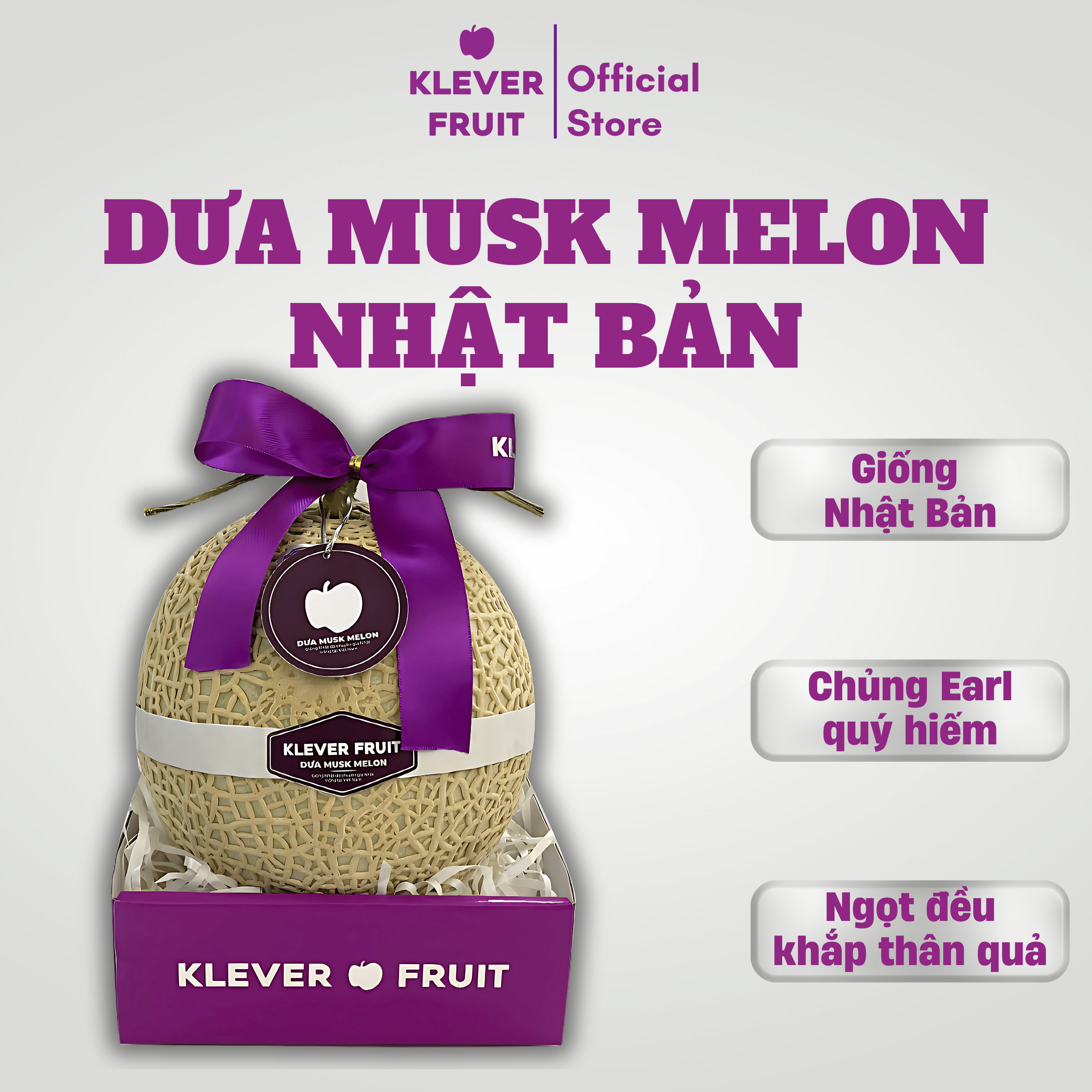 Dưa Giống Nhật Musk Melon - 01 quả - Klever Fruit