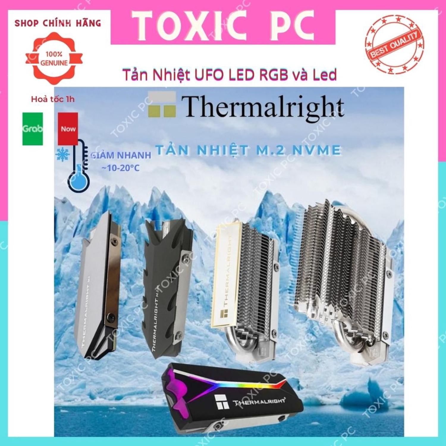 Tản nhiệt ssd m2 thermalright pro chính hãng - ốp tản nhiêt ssd m2 nvme thermalright 2280 pro - thermalright m.2 2280
