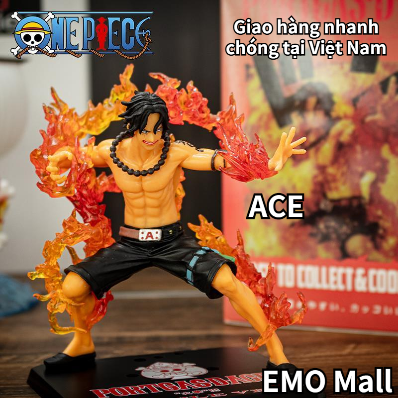 Bộ sưu tập Mô hình Anime One Piece ACE Sưu tầm Đồ chơi Con rối Hành động Làm bằng tay Quà tặng Trang trí