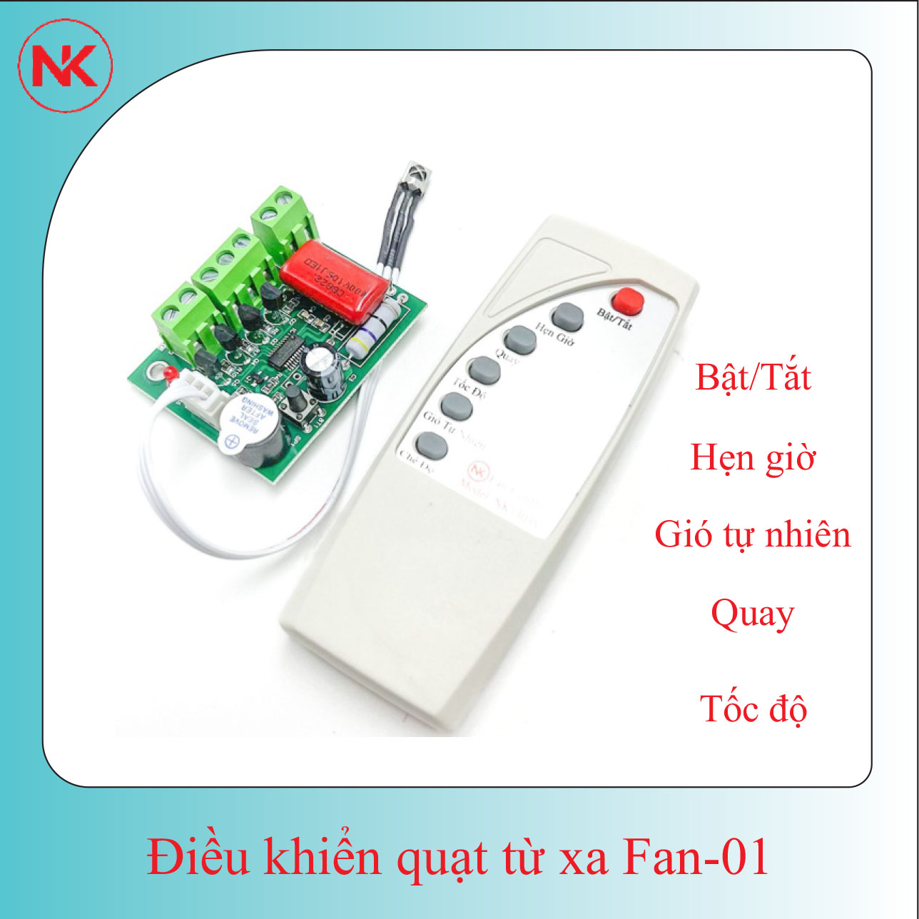 Bộ điều khiển quạt từ xa Fan-01, điều khiển quạt từ xa, điều khiển quạt