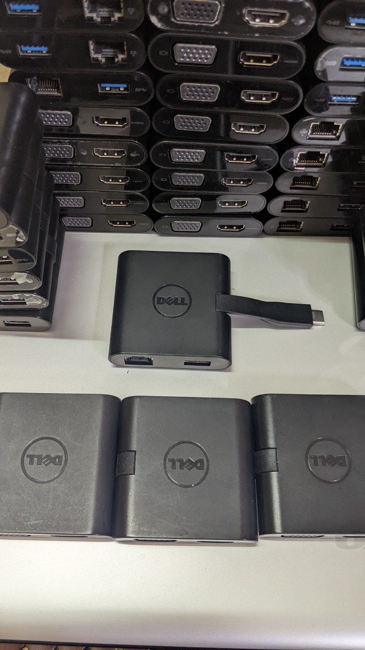 Hub dell da200 chuyển đổi typec sang hdmi-vga-lan-usb3.0 chính hãng