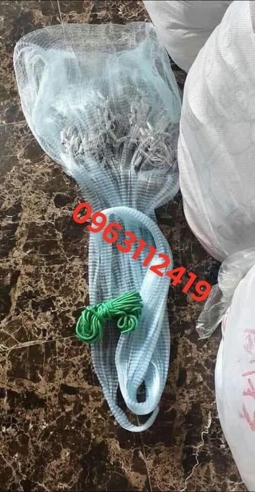 chài bắt tôm, bắt tép bằng cước mắt 1.4 cm chân xích. chân chì