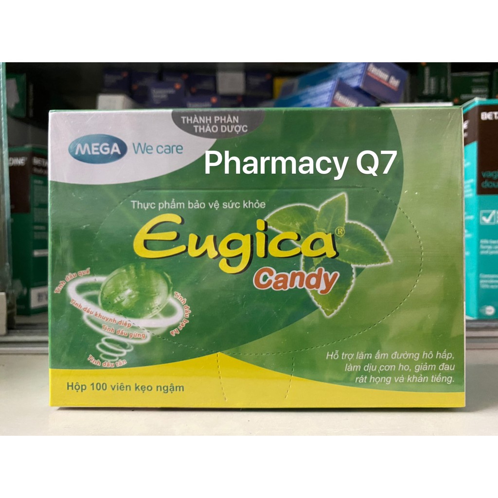 Hộp 100 viên kẹo ngậm eugica eugica keo eugica