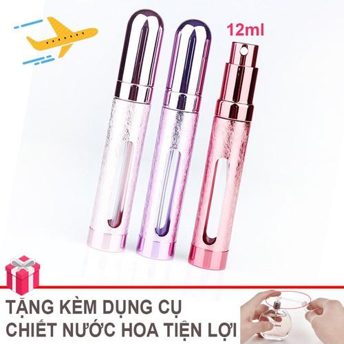 Ống Lọ Chiết Nước Hoa Mini Du Lịch Tiện Lợi 12ml (Tặng kèm dụng cụ chiết nước hoa)