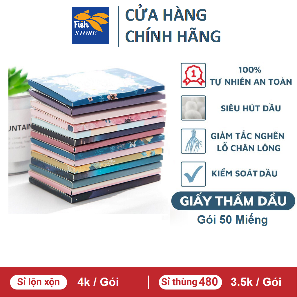 Giấy thấm dầu gói 50 tờ