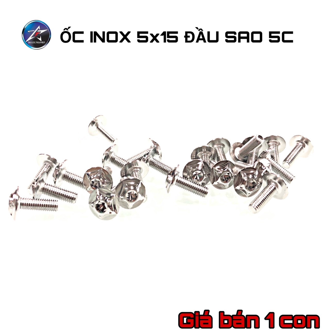 Ốc inox salaya đầu sao 5x15 6x15 hoặc 6x20