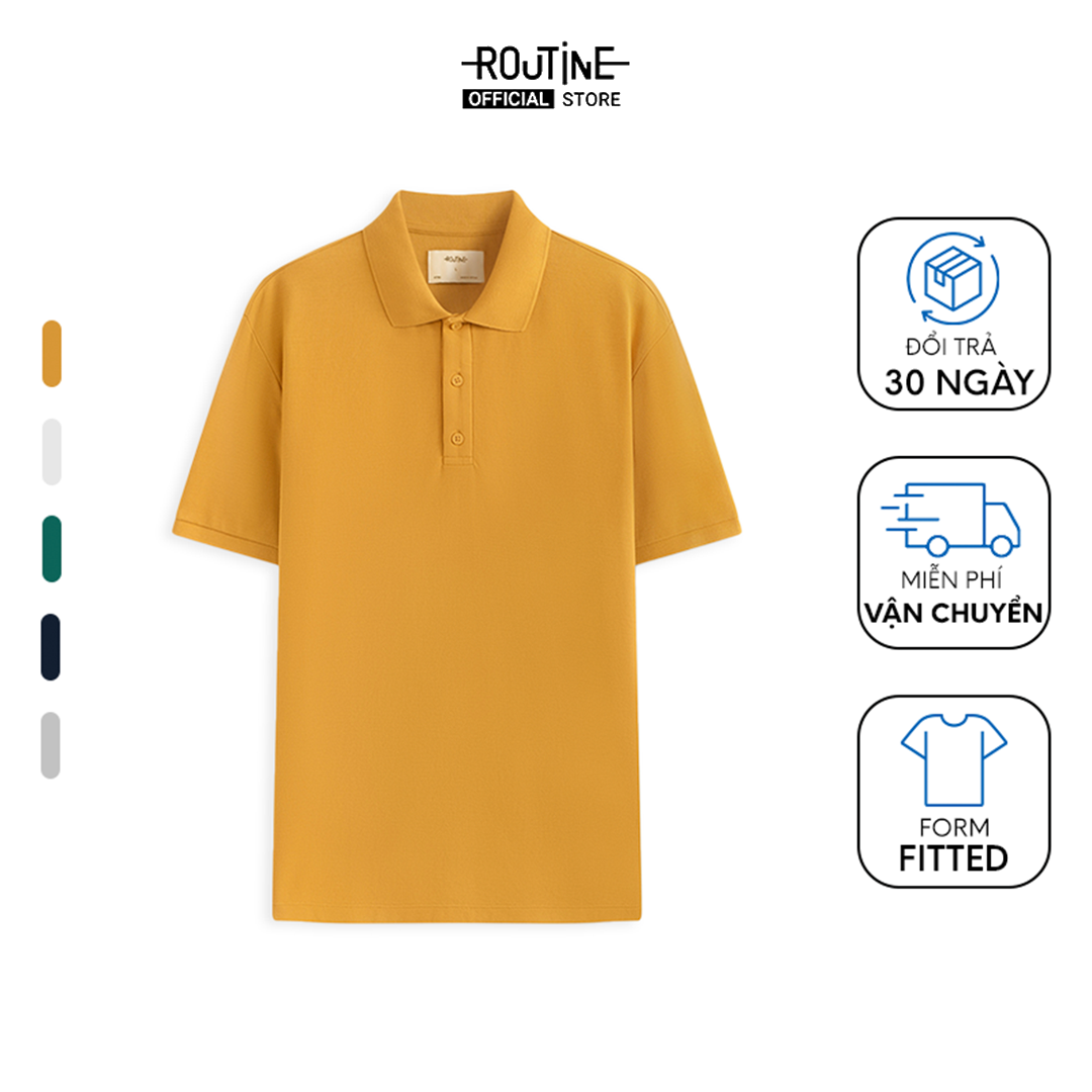 Áo Polo nhãn trang trí. FITTED - Routine 10S23POL002C