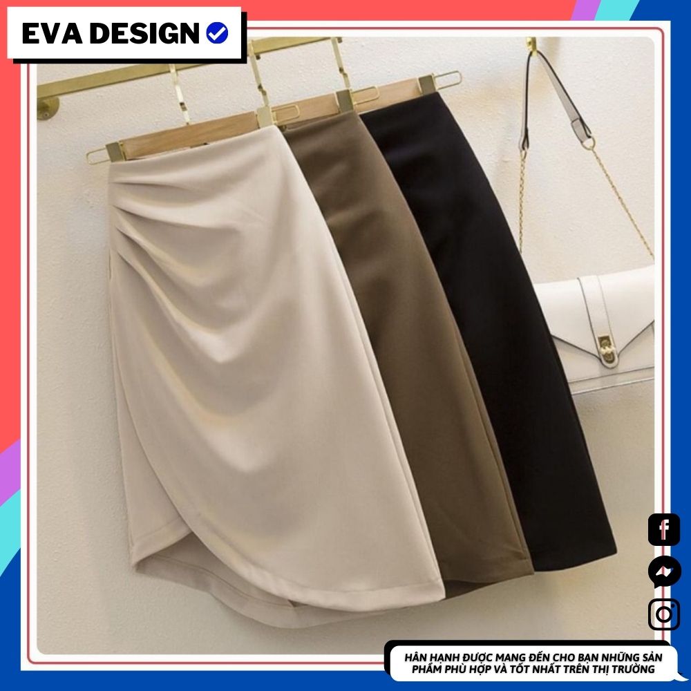 Chân váy công sở lưng cao CV12 [ Chân váy bút chì] Eva Design xếp ly siêu tôn dáng