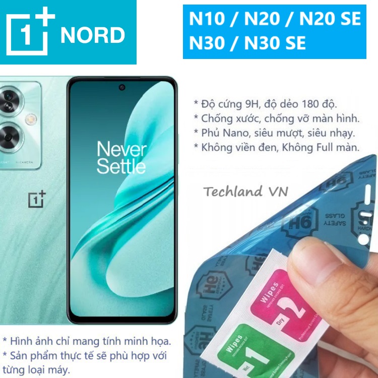 Cường Lực Phủ Nano Oneplus Nord N10 / N20 / N30 / N20 SE / N30 SE - Trong Suốt, Không Full Màn, Không Viền Đen