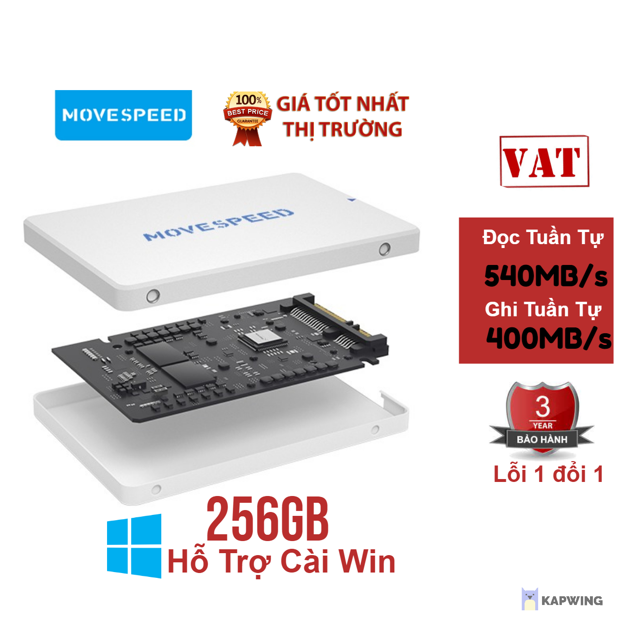 Ổ cứng ssd move speed sata iii 240gb bảo hành 3 năm, ổ cứng ssd 240gb lỗi 1 đổi 1