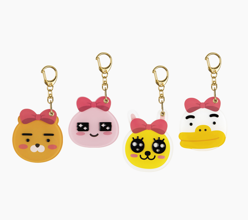 Kakao friends móc khoá kèm gương_apeach/ ryan/muzi/tube