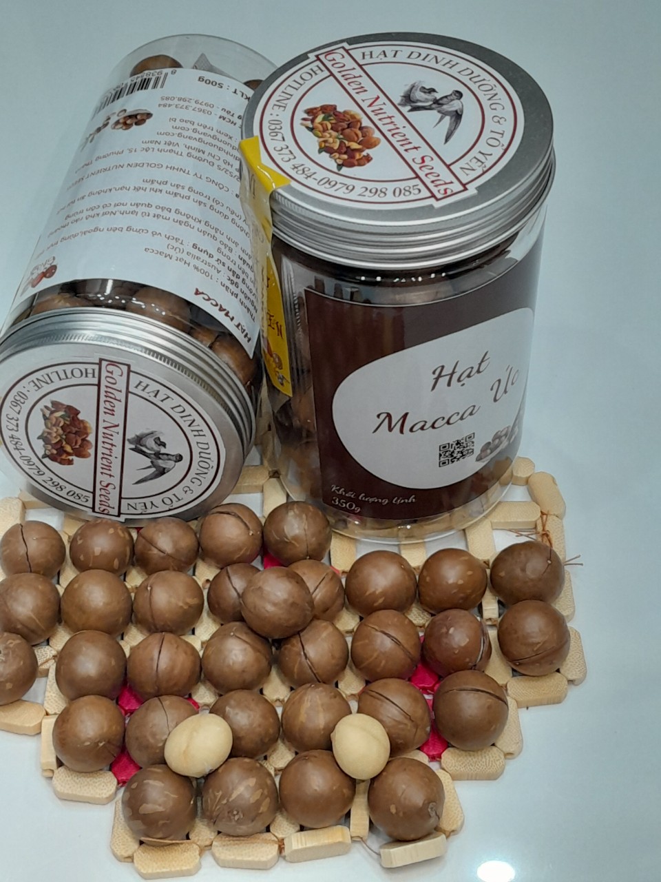 Hạt macca úc nứt vỏ gns hộp 350g
