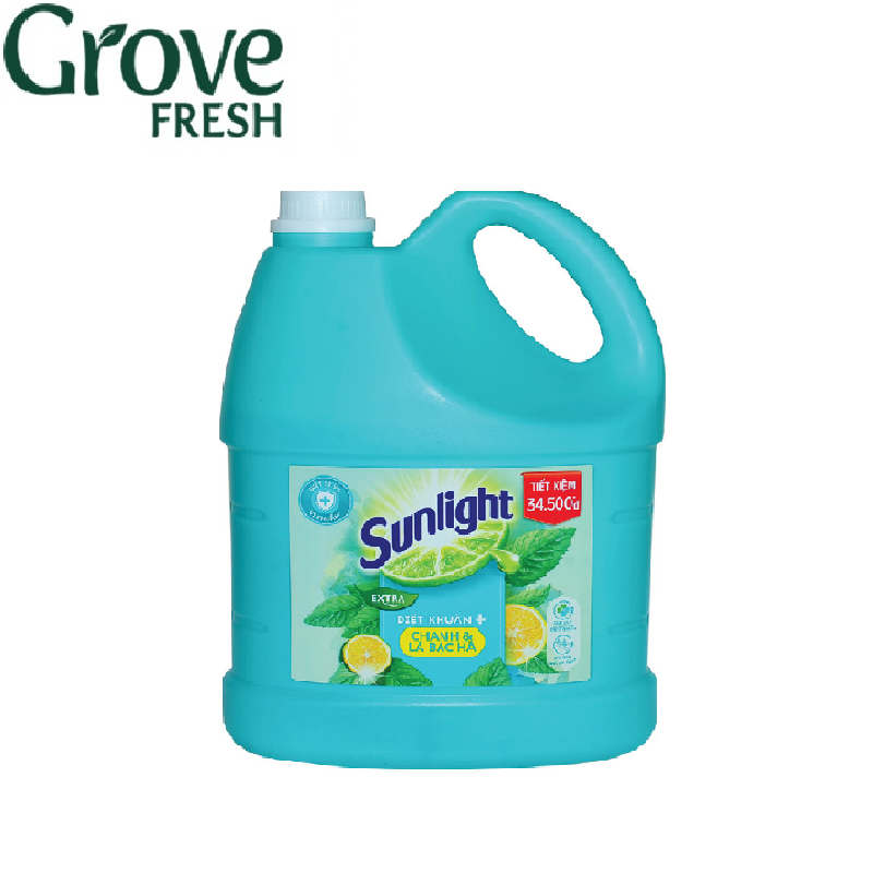 Nước rửa chén sunlight diệt khuẩn 3.6kg can