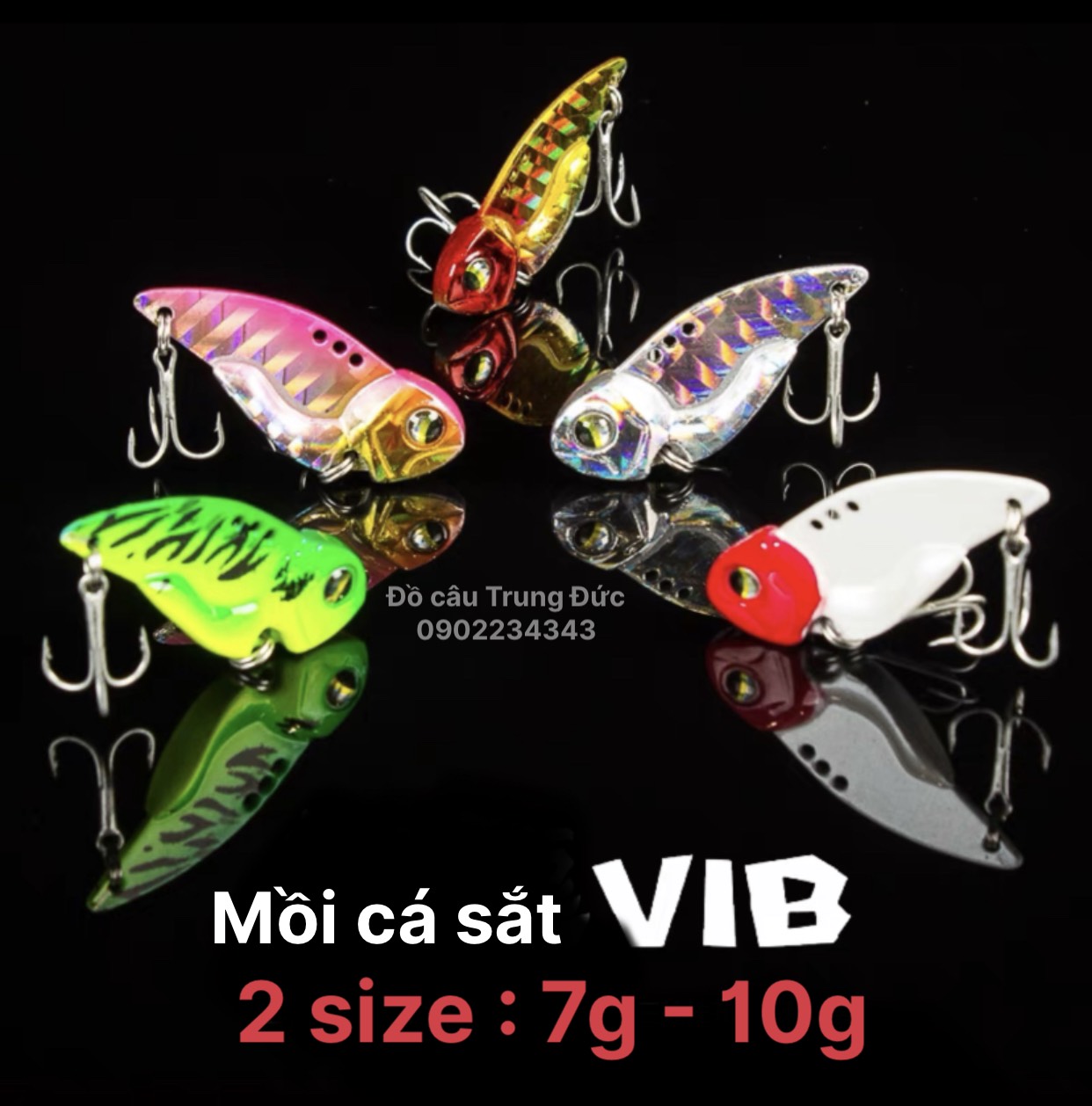 Mồi giả câu cá, mồi lure cá sắt VIB mồi câu cá lóc, cá chày , măng , chẽm