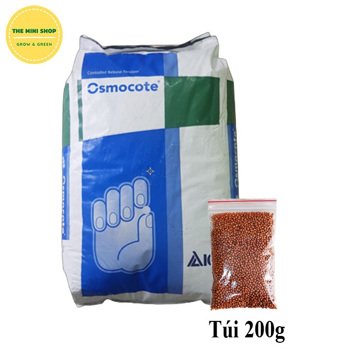 Phân bón hạt vàng 14-14-14 oscomote 200g - phân tan chậm màu vàng