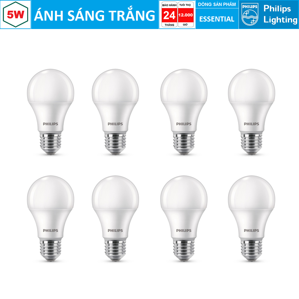 Bóng led bulb philips essential 5w e27