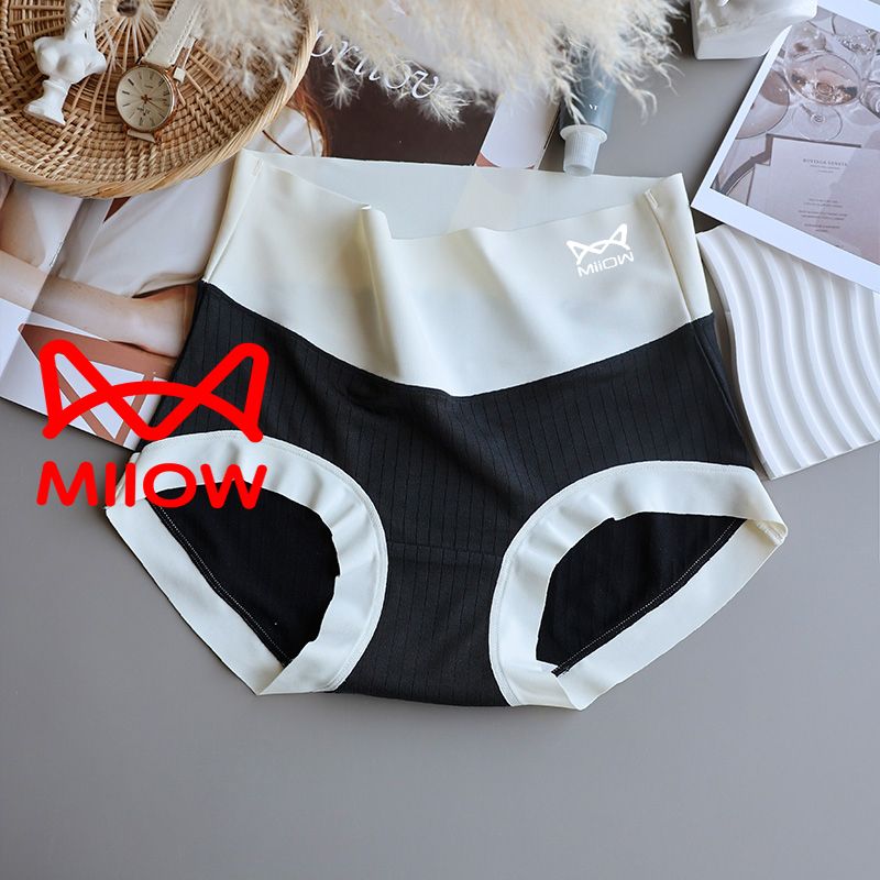 Quần Lót Phương Thức Cạp Cao Cho Mèo, Quần Lót Nữ Cotton, Kháng Khuẩn, Bụng, Sexy, Cô Gái Thuần Khiết, Quần Lót Liền Mạch