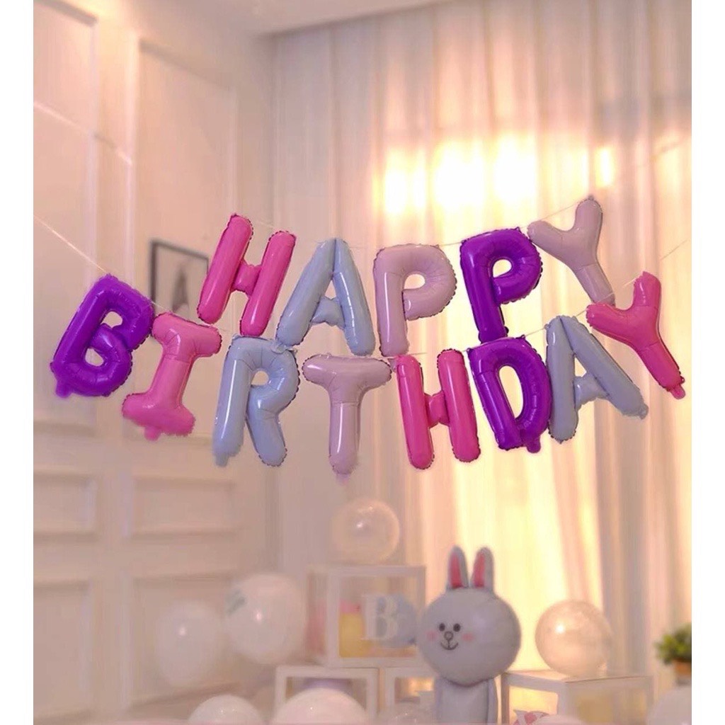 Bóng chữ Happy Birthday, bóng chữ sinh nhật HPBD