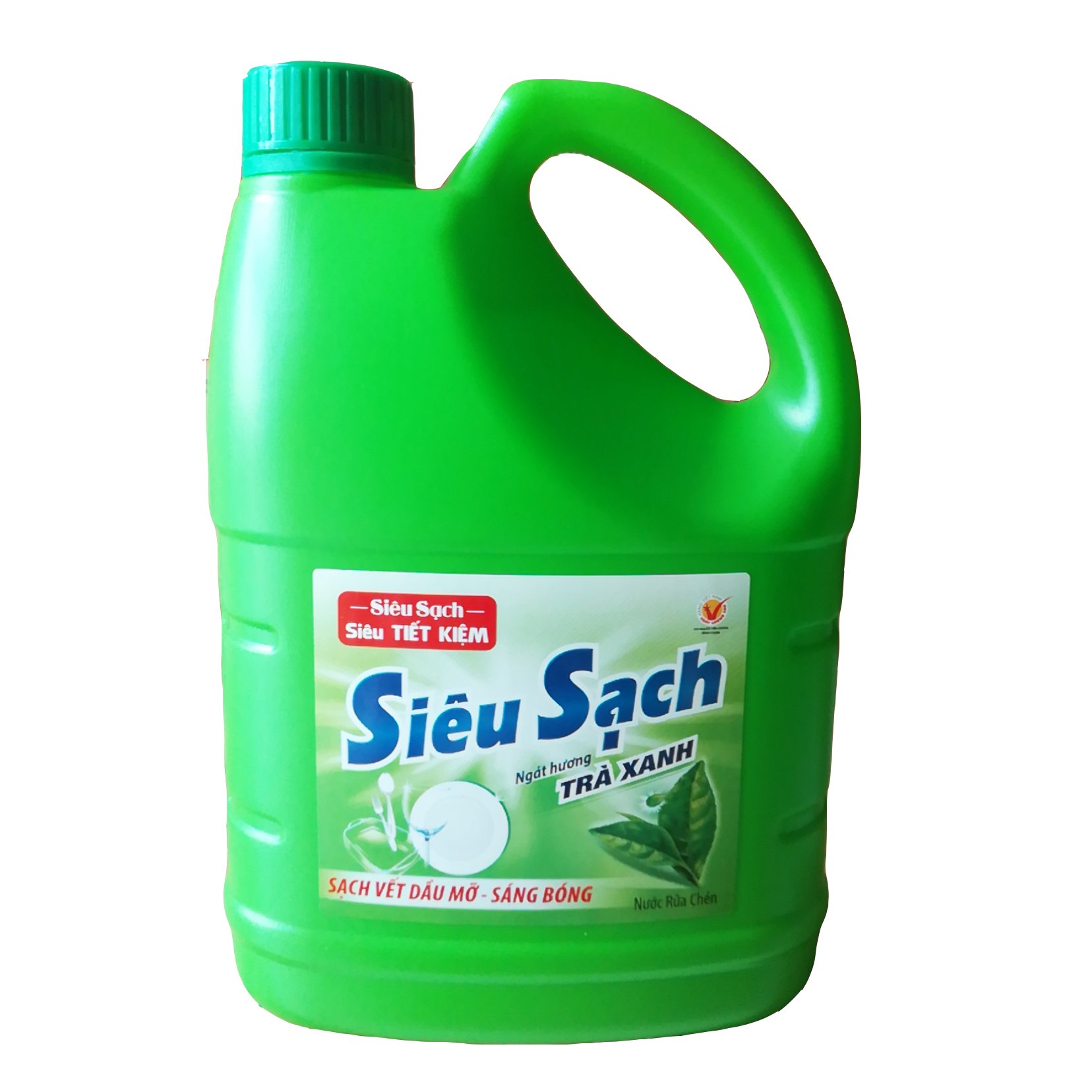 Nước rửa chén Lix Siêu Sạch Trà Xanh 1.4kg sạch chén bát, bảo vệ da tay