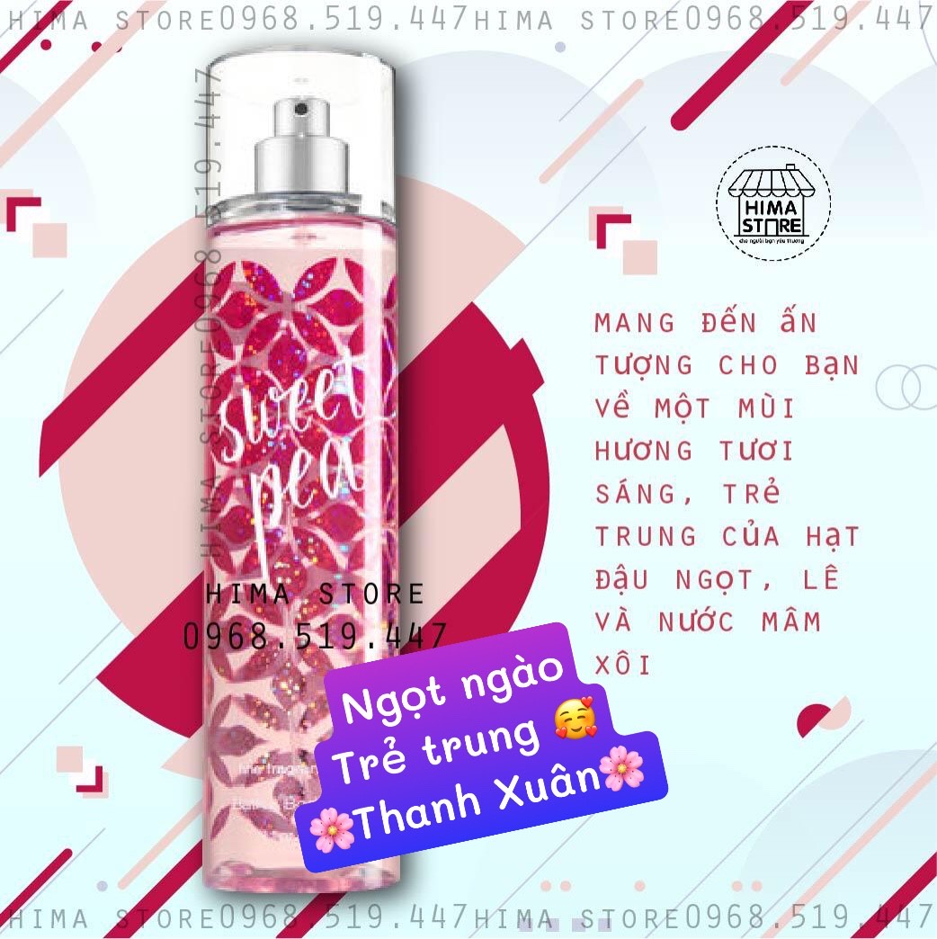 [HCM]Xịt Thơm Toàn Thân Bath & Body Works - Sweet Pea