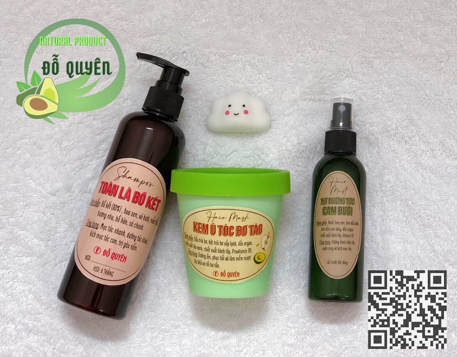 Combo 3 sản phẩm chăm sóc tóc thiên nhiên