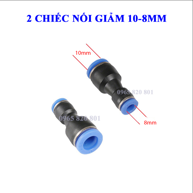 [2 Cái ] Nối, giảm nhanh ống phun sương 10 - 8mm