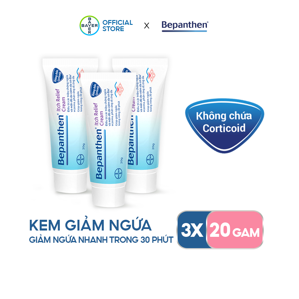 Combo 3 Kem Giảm Ngứa BEPANTHEN Itch Relief Cream 20G x3 Giảm Ngứa Nhanh
