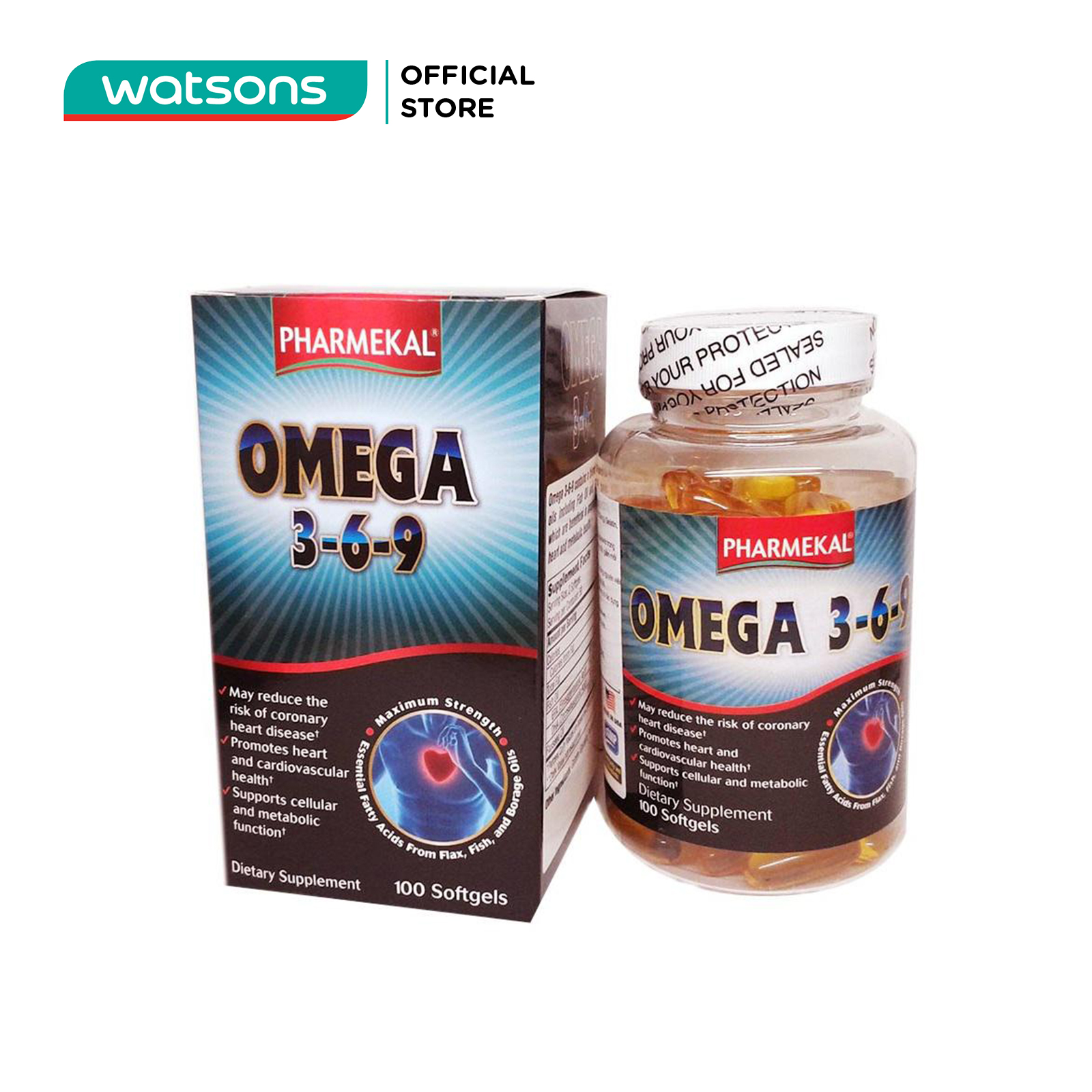 Viên uống dầu cá pharmekal omega 3 6 9 100 viên