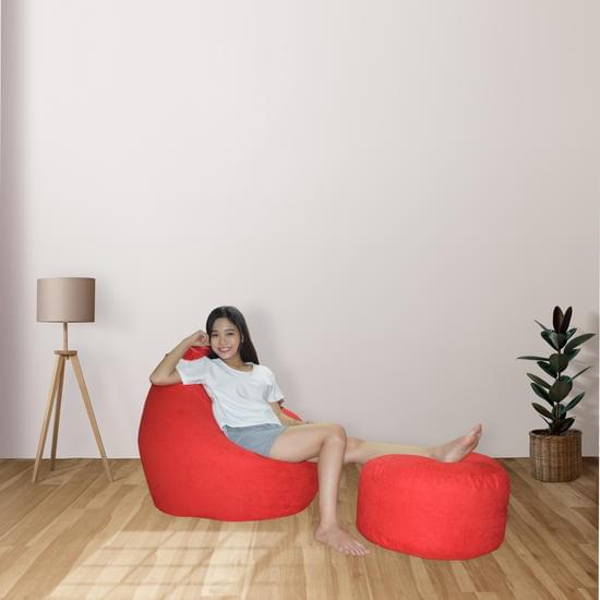 Ghế lười hạt xốp thư giãn The Beanbag House  thoải mái, gọn nhẹ dễ di chuyển, dùng cho người lớn, thích hợp đọc sách, xem phim.