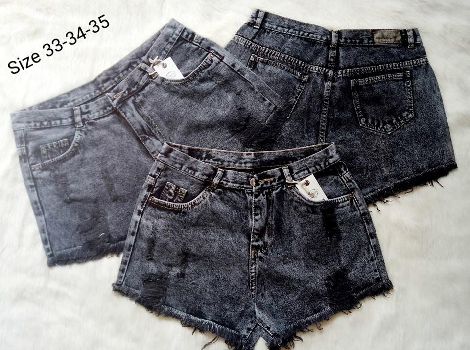 Quần Short Bò Nữ Mẫu Rách Tua Màu Đen Đốm Dành Cho Bạn Gái Từ 50-65kg