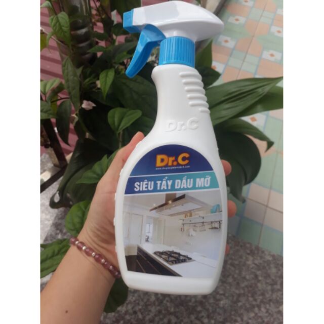 Chai tẩy sạch dầu mỡ, vết bẩn cứng đầu cho nhà bêp sạch bóng - Siêu tẩy dầu mỡ Dr.C 500ml an toàn với da tay, tiết kiệm thời gian lau chùi