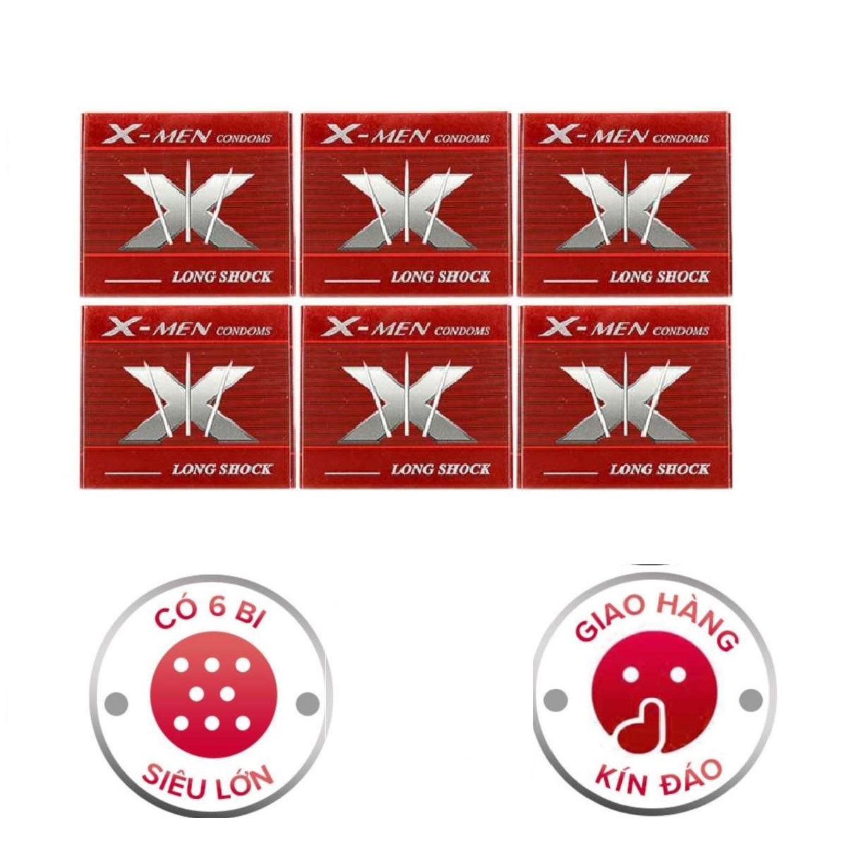 [ 6 cái ] Combo 6 bao cao su FeelXMen gai bi nổi cao cấp