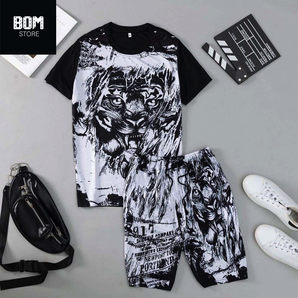 Bộ thể thao nam in 3d hổ - bộ quần áo thun 3d hổ - bộ đồ nam in 3d hình hổ ,  bộ quần áo nam thể thao , độ đồ thể thao nam , bộ đồ nam thể thao , bộ thể thao nam ,bộ đồ nam ngầu ,bộ quần áo nam mùa hè