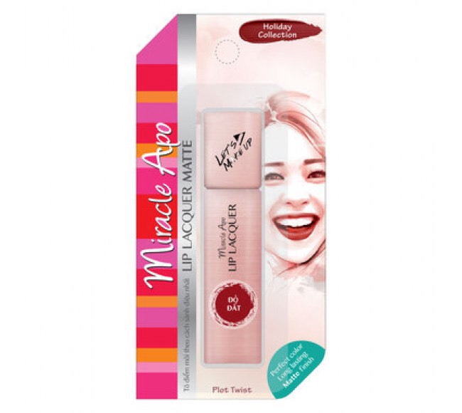 Son miracle apo lip lacquer matte đỏ đất
