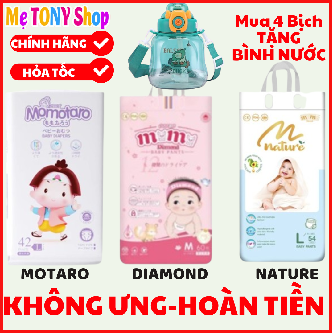 [Mua 4-Tặng Bình Xinh]BỈM TÃ DÁN/QUẦN Momotaro/Momo Diamond/Momo Nature ĐỦ SIZE (Giá 1 Bịch)