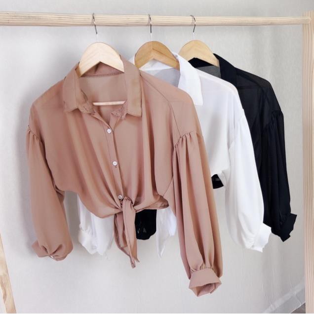 Áo khoác voan lụa mỏng ngắn cột thắt nơ đi biển đi chơi trắng đen nude Drak03, chất lượng đảm bảo an toàn đến sức khỏe người sử dụng, cam kết hàng đúng mô tả