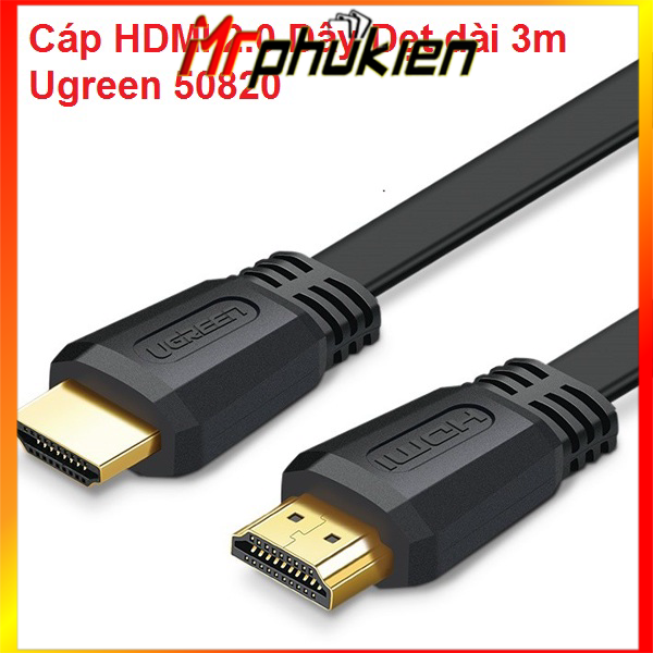 Cáp hdmi 2.0 dây dẹt dài 3m ugreen 50820 - mrcomputer