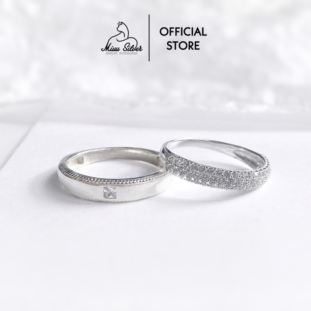 Nhẫn đôi bạc Miuu Silver, nhẫn cặp nam nữ Eirene