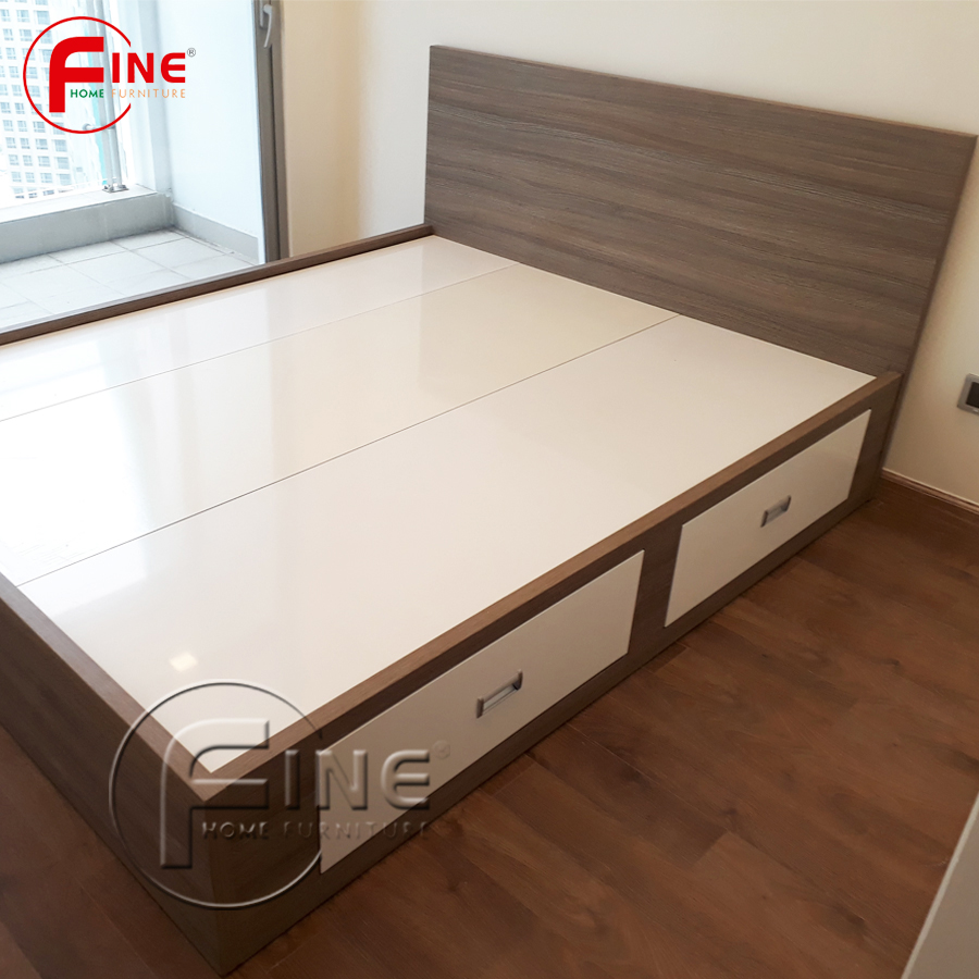 Giường nhật có 2 hộc kéo fine home hg034 thiết kế hiện đại sang trọng