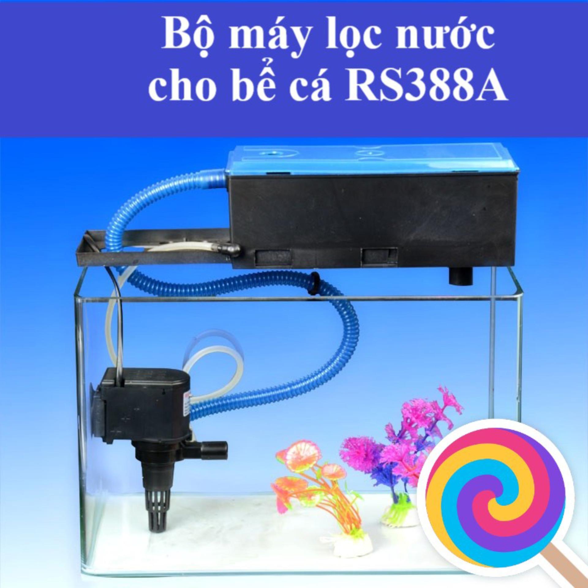 Máy Lọc Bể Cá Cảnh, Máy Lọc Hồ Cá - Bộ Máy Bơm Lọc Nước Hồ Cá Rs388A Cao Cấp, Cung Cấp Khí Oxi, Loại Bỏ Chất Thải, Tiết Kiệm Điện Năng