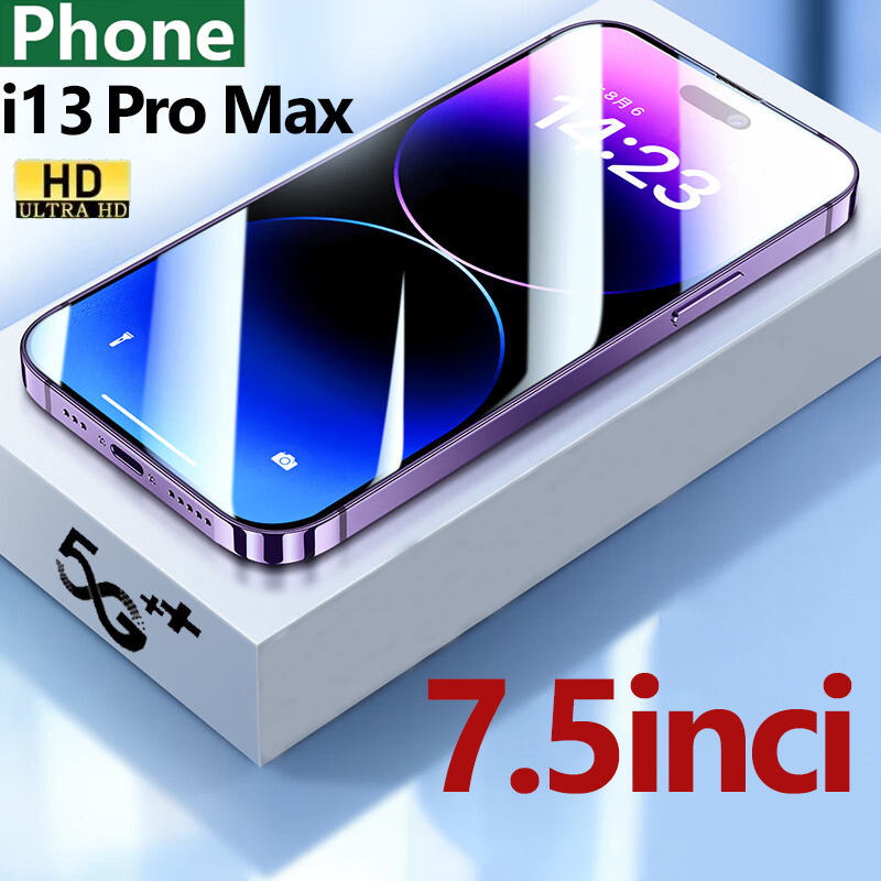 2023 i13 Pro Max 5g điện thoại bán chạy 8GB RAM 256GB ROM màn hình rộng 6.7 inch Android 11, 0 điện thoại thông minh giá rẻ