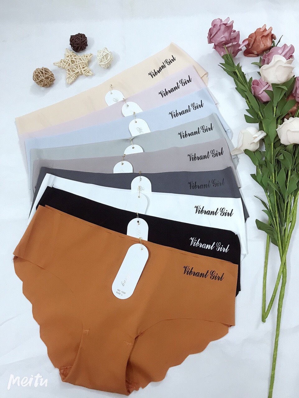 COMBO 5  Quần lót nữ trơn thun lạnh cao cấp không viền NO1028