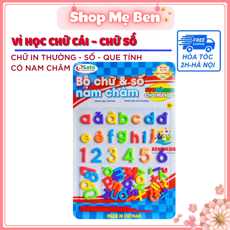 Vỉ Chữ Cái Thường Kèm Số Nam Châm Theo Quy Chuẩn của Bộ Giáo Dục Hàng Việt Nam Chất Lượng Cao