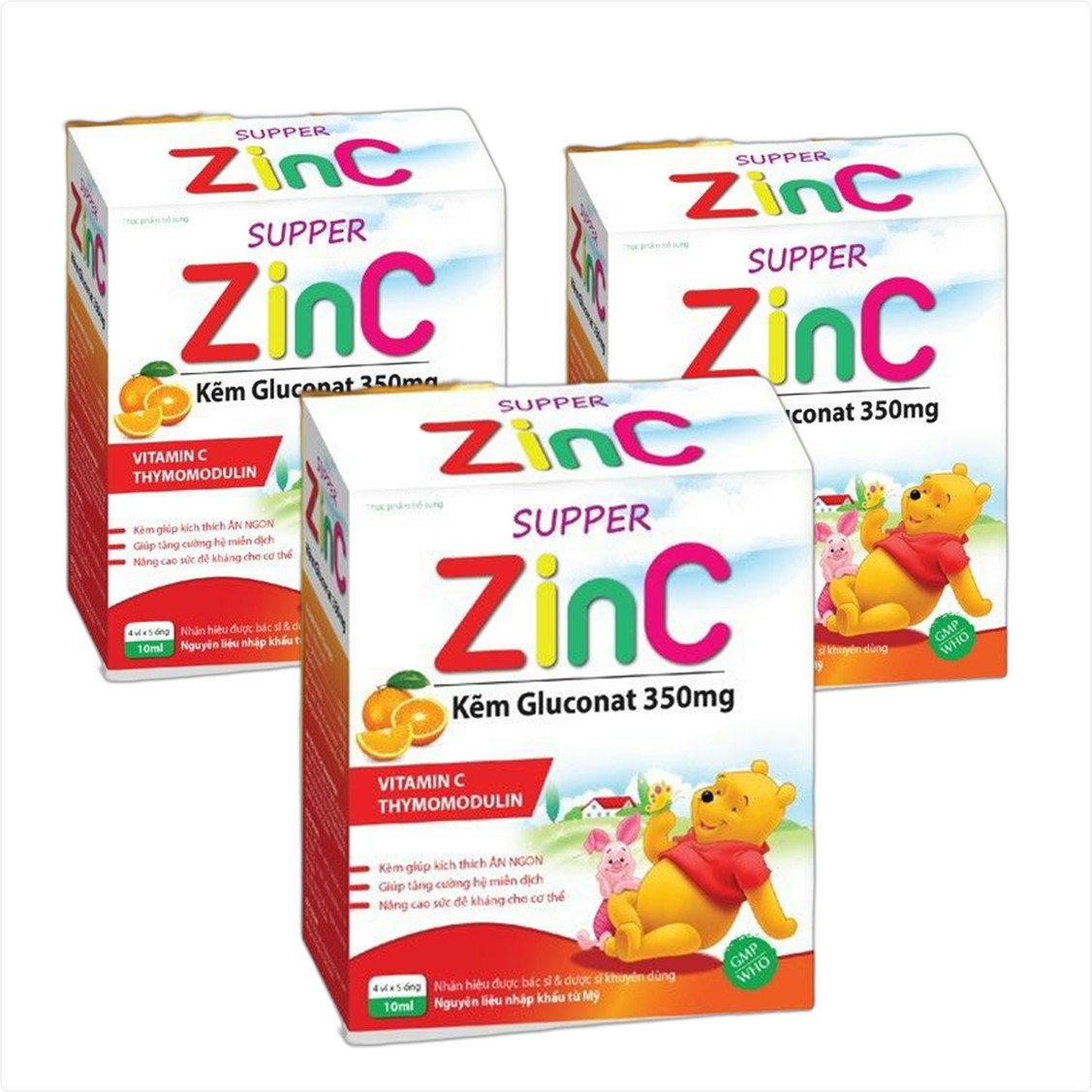Combo 3 hộp- Kẽm ZinC Gluconat 350mg giúp ăn ngon, tăng cường miễn dịch