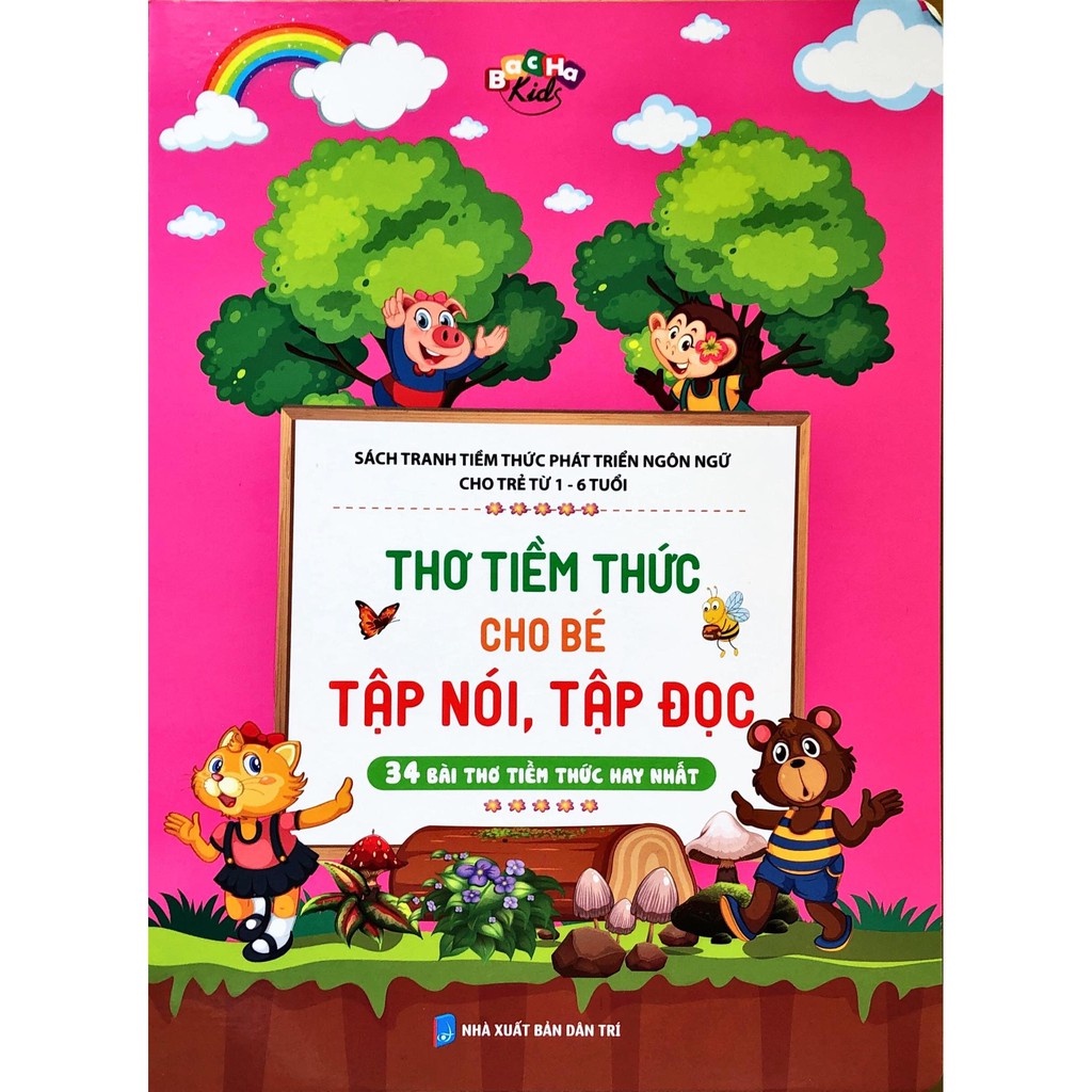 Sách - thơ tiềm thức cho bé tập nói, tập đọc từ 1-6 tuổi