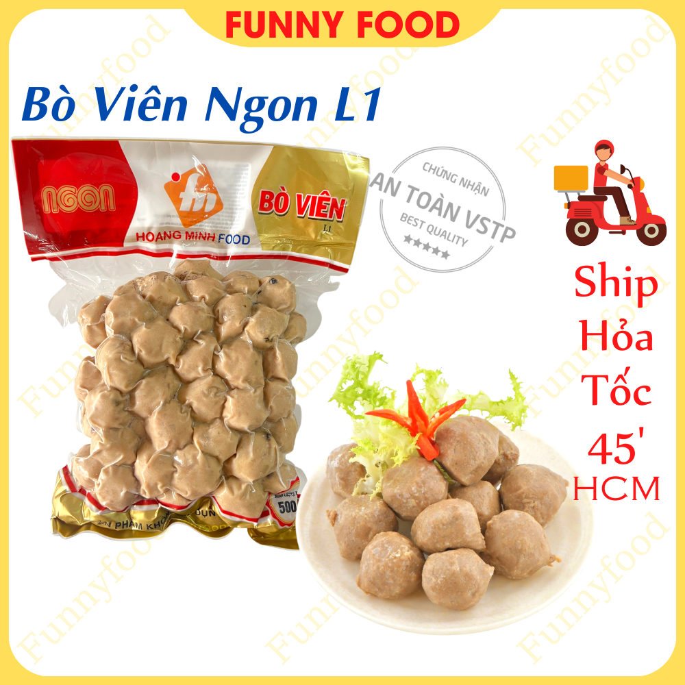 Bò viên – bò viên loại ngon 500g – thả lẩu – chiên – – funnyfood