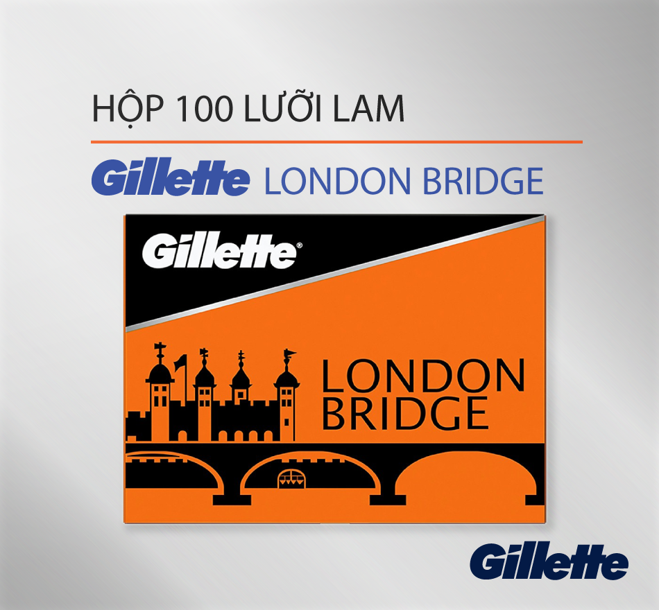 Hộp 100 lưỡi lam Gillette - London Bridge